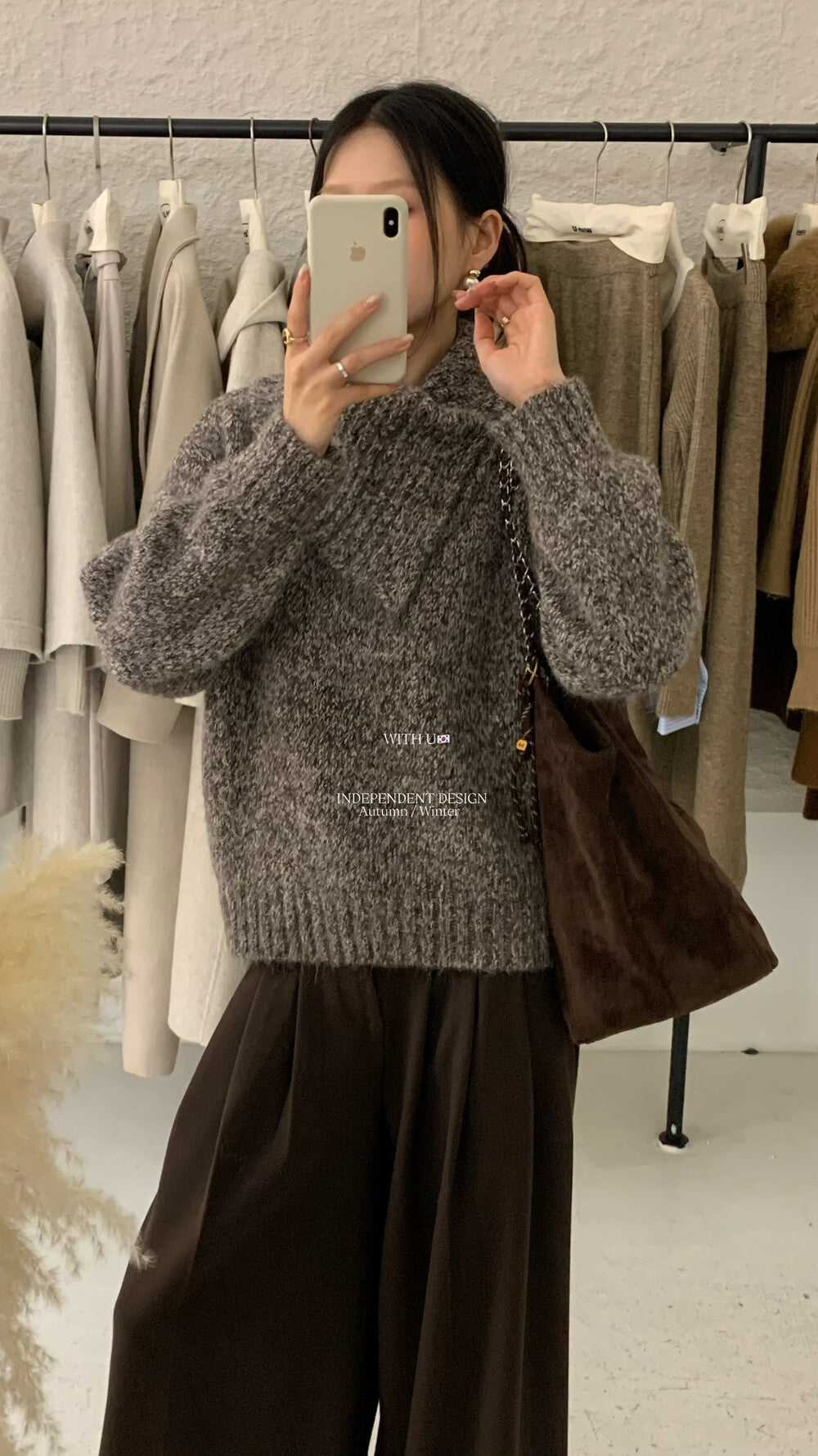 Set fair対象 | 27日(金)0:00~【即納】ミックスヤーン ボリュームスリーブニット