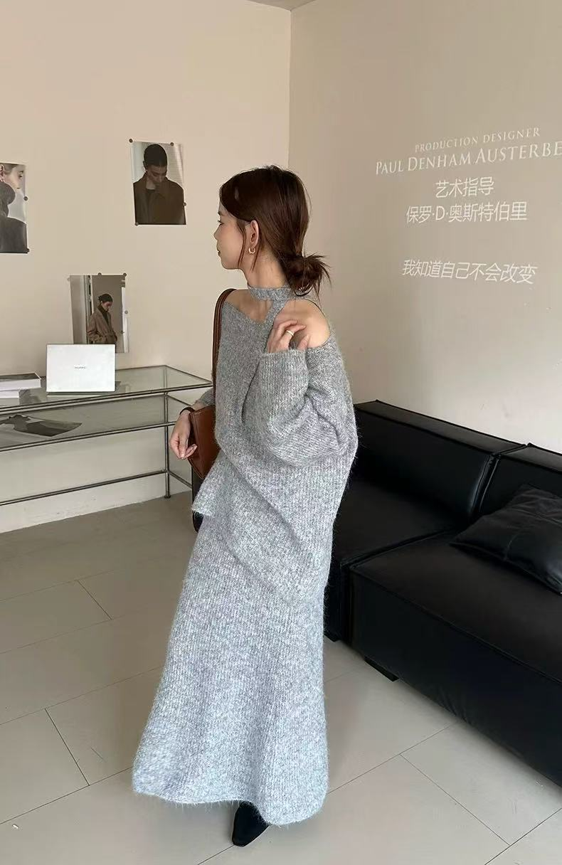 【即納】ルーズニットセットアップ