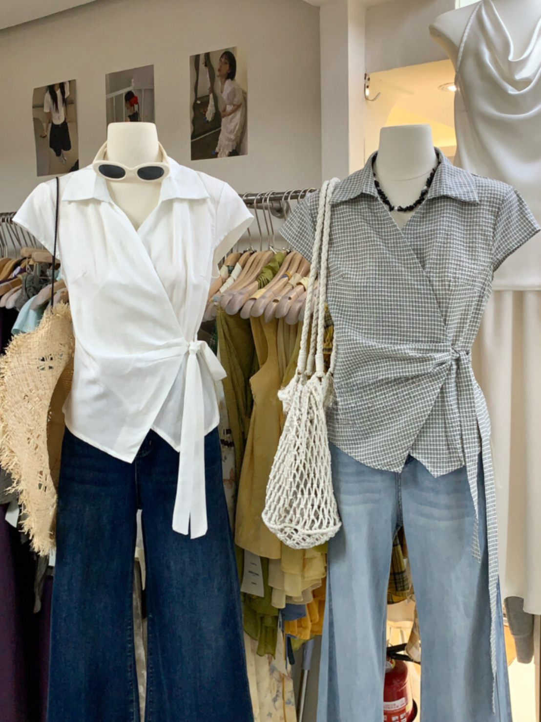 \ Limited Collection♡ /【即納】カジュアルラップシャツブラウス