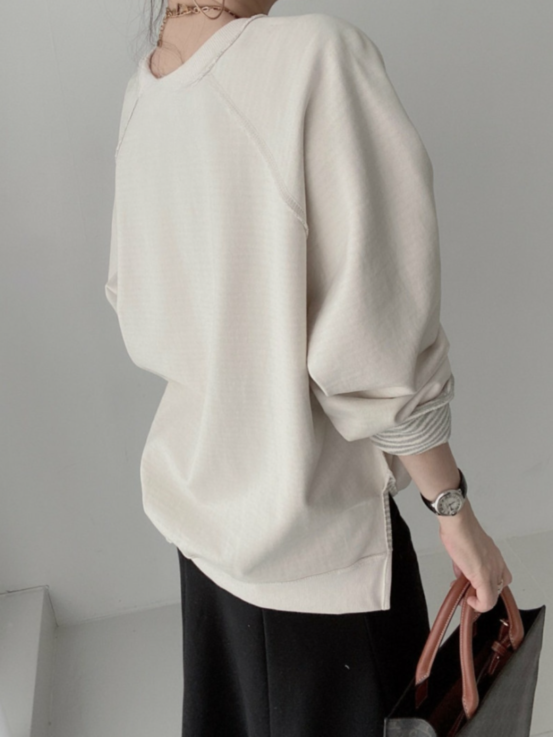 ロゴラグランスウェットプルオーバー