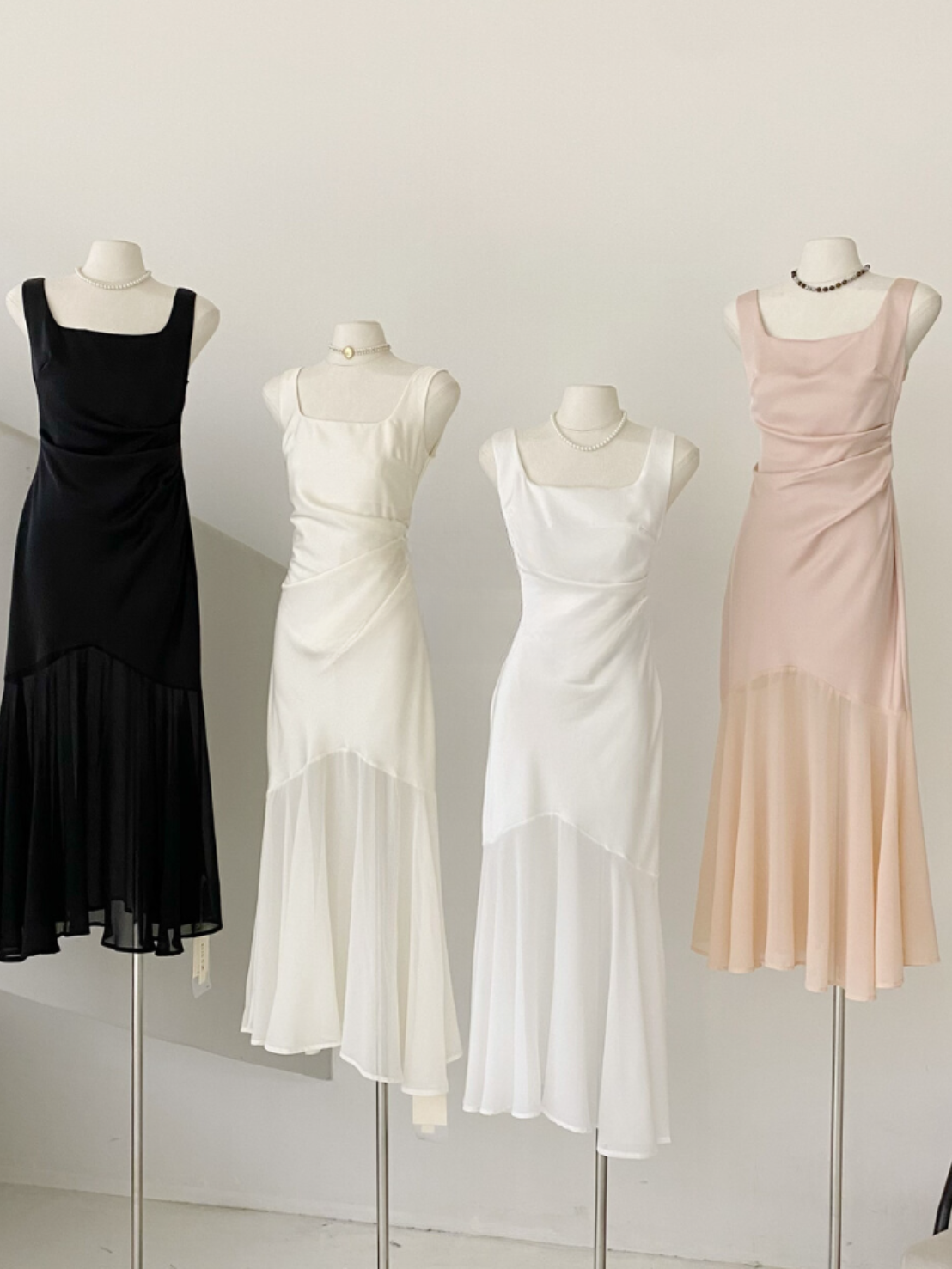 \ Limited Collection♡ /【即納】シアーヘムサテンマーメイドドレス