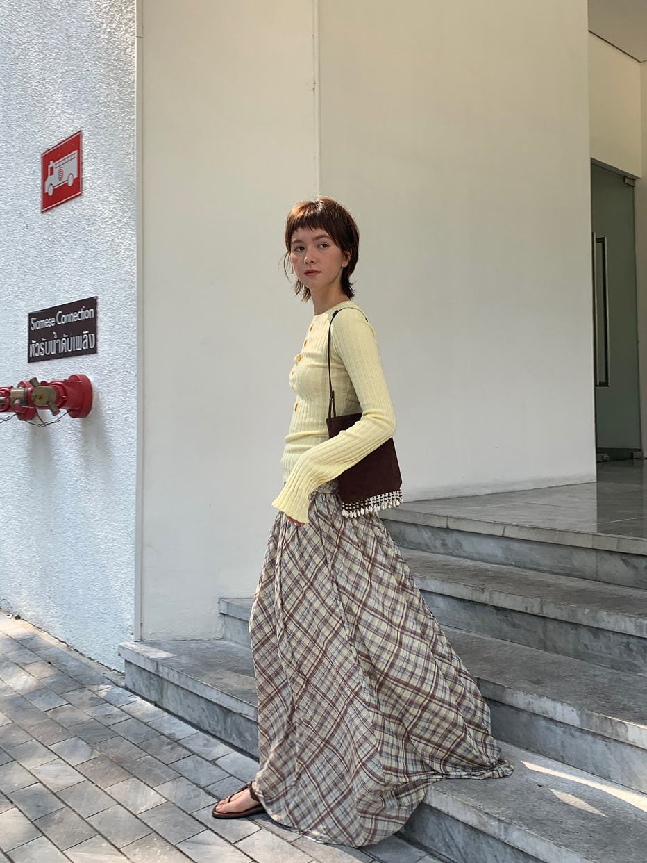 Set fair対象 | 27日(金)0:00~【即納】フロントカットアウトリブニットトップス