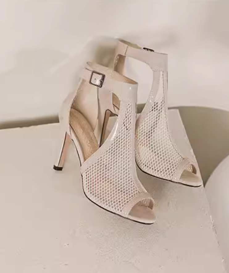 メッシュオープントゥヒールサンダル