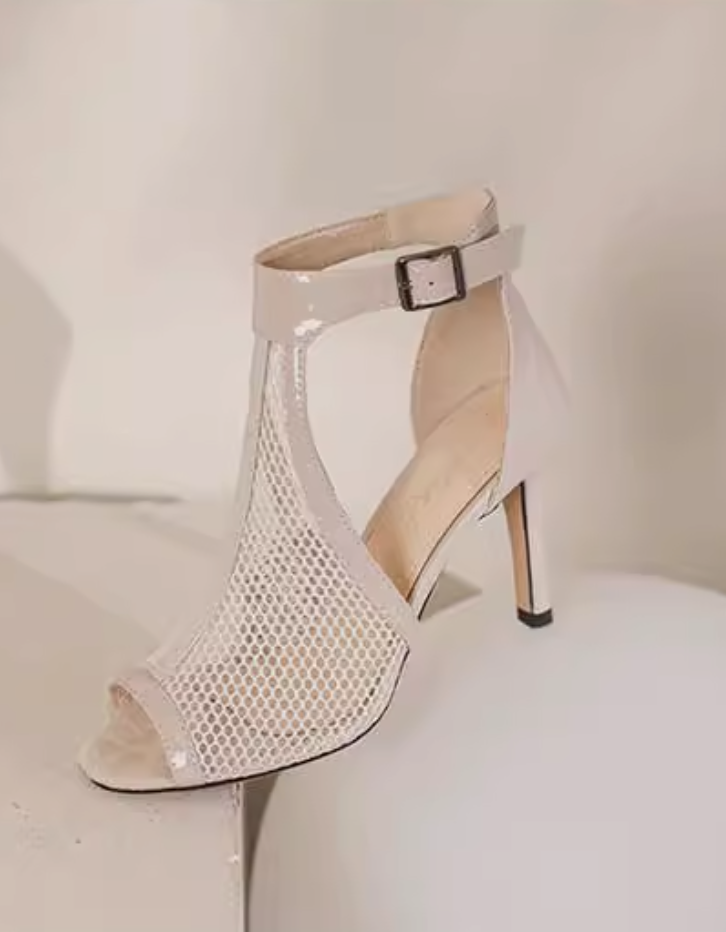 メッシュオープントゥヒールサンダル