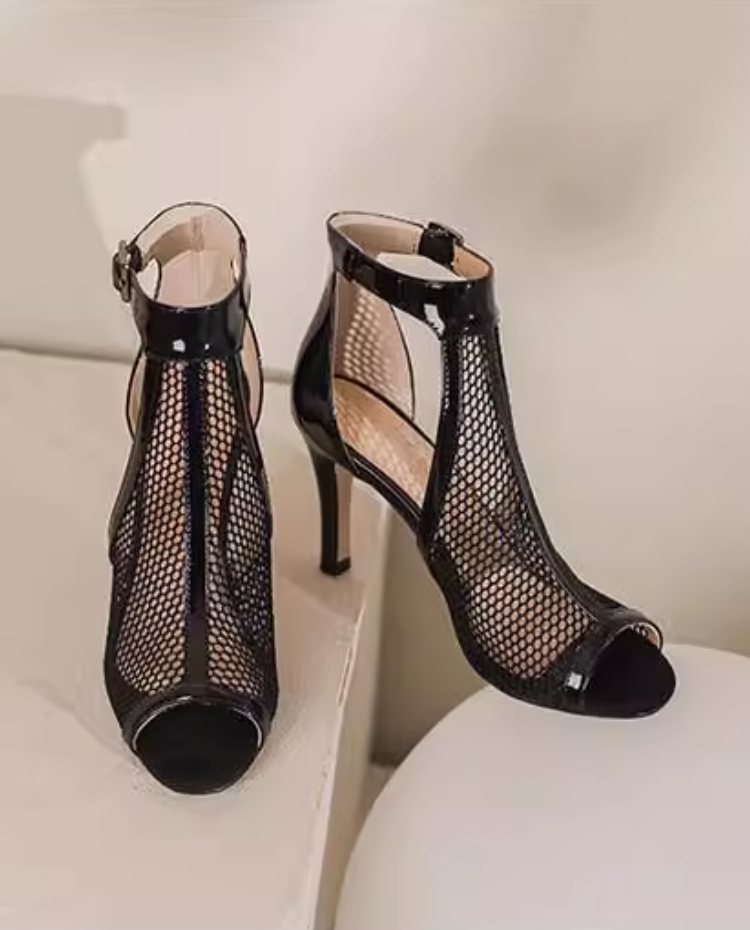 メッシュオープントゥヒールサンダル