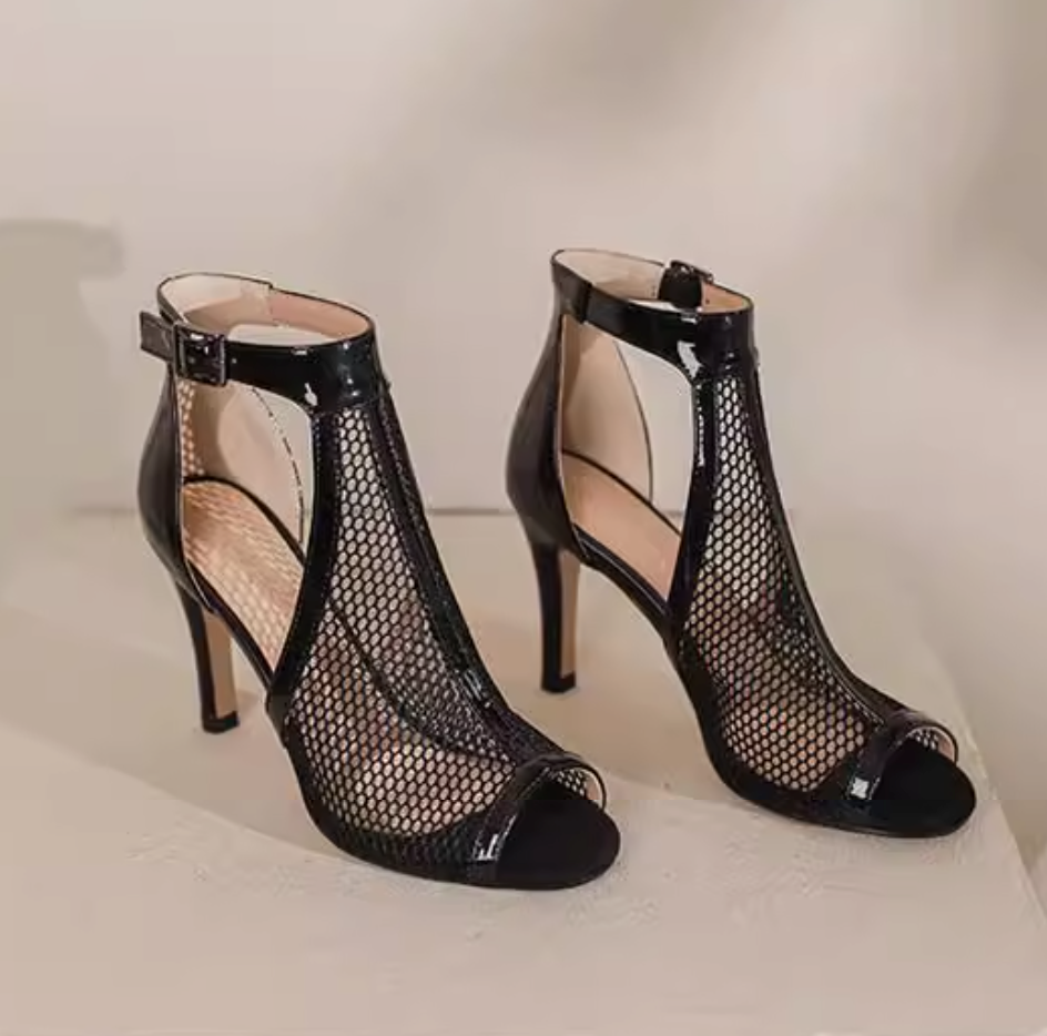 メッシュオープントゥヒールサンダル