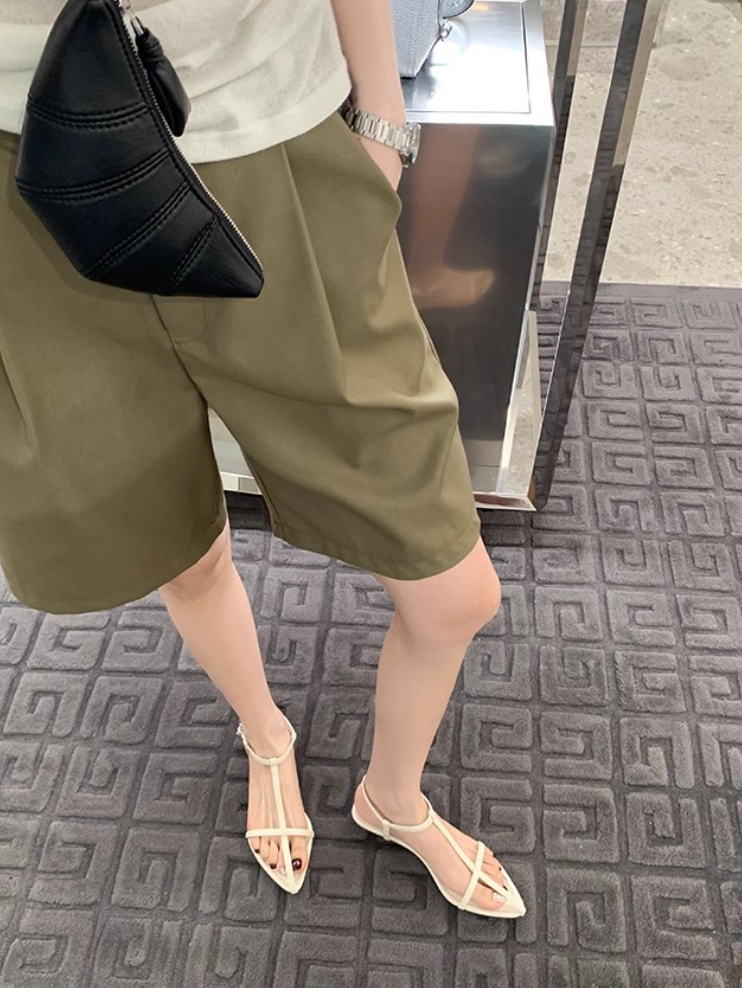 ストラップフラットシューズ