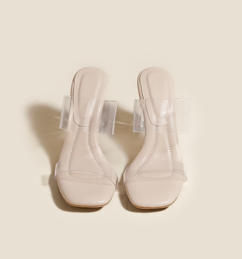 クッションソールクリアサンダル