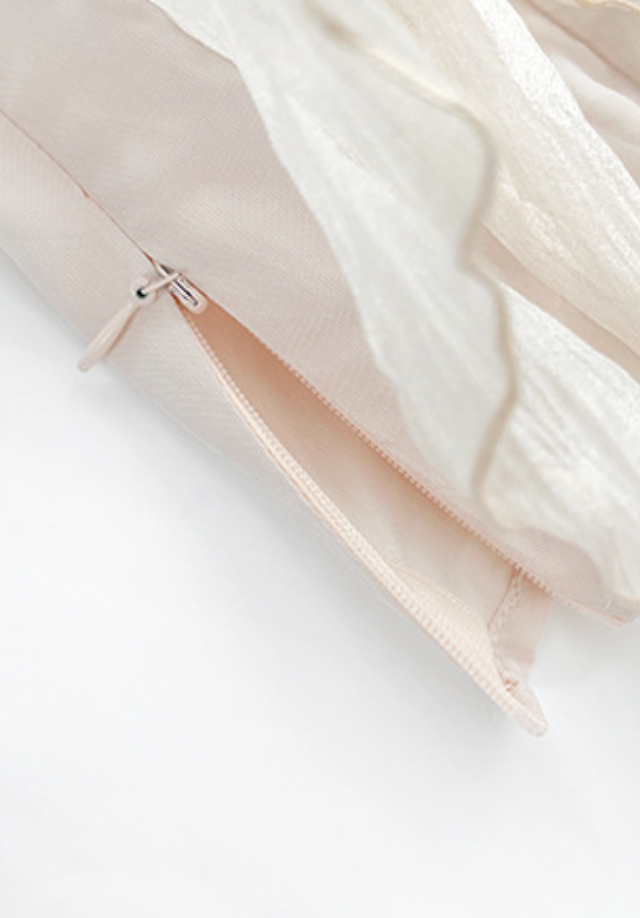 アシンメトリーシフォンフリルトップス