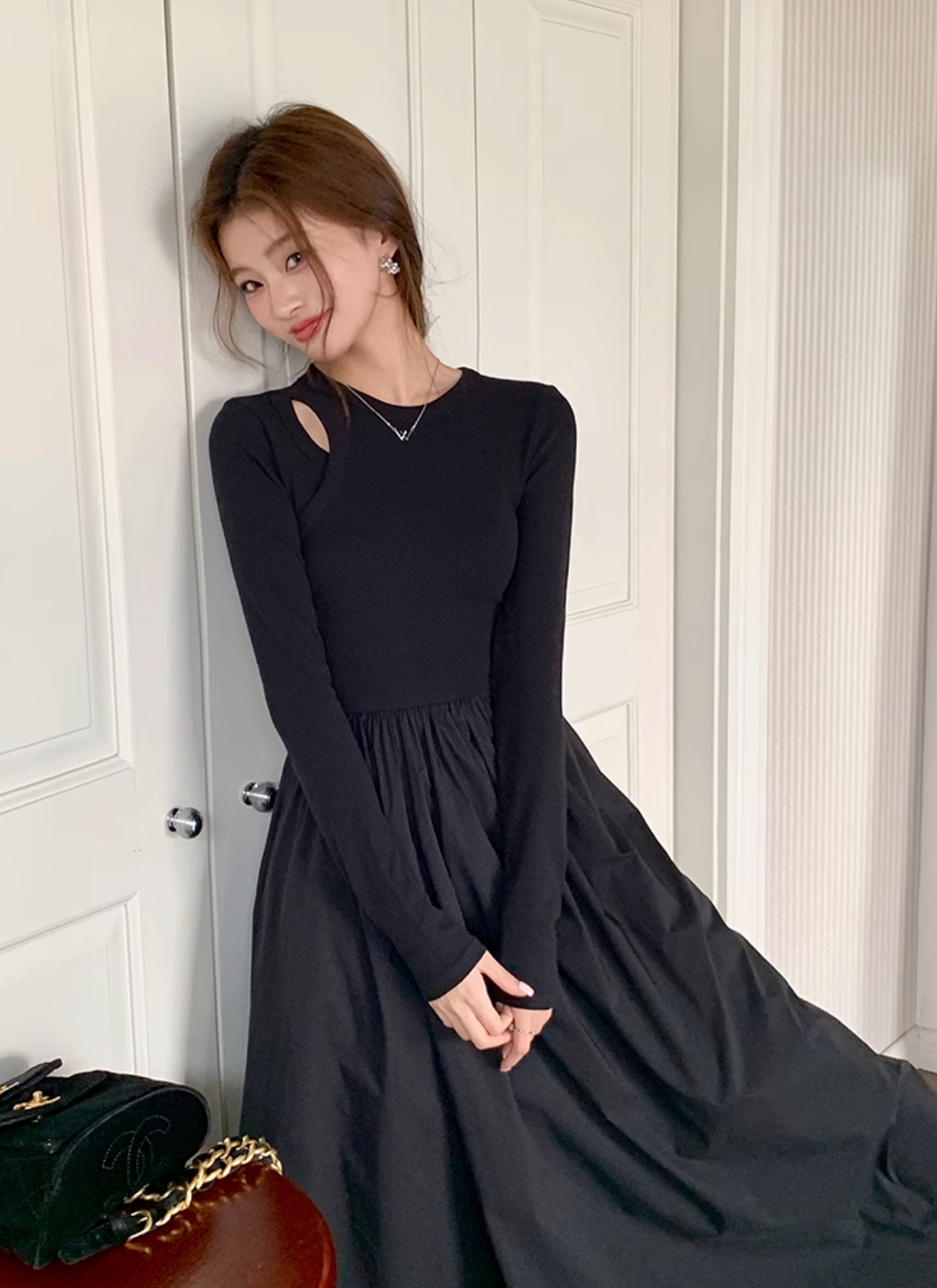 ショルダースリットワンピース