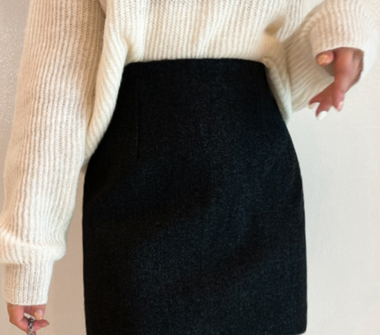 ウールミニタイトスカート