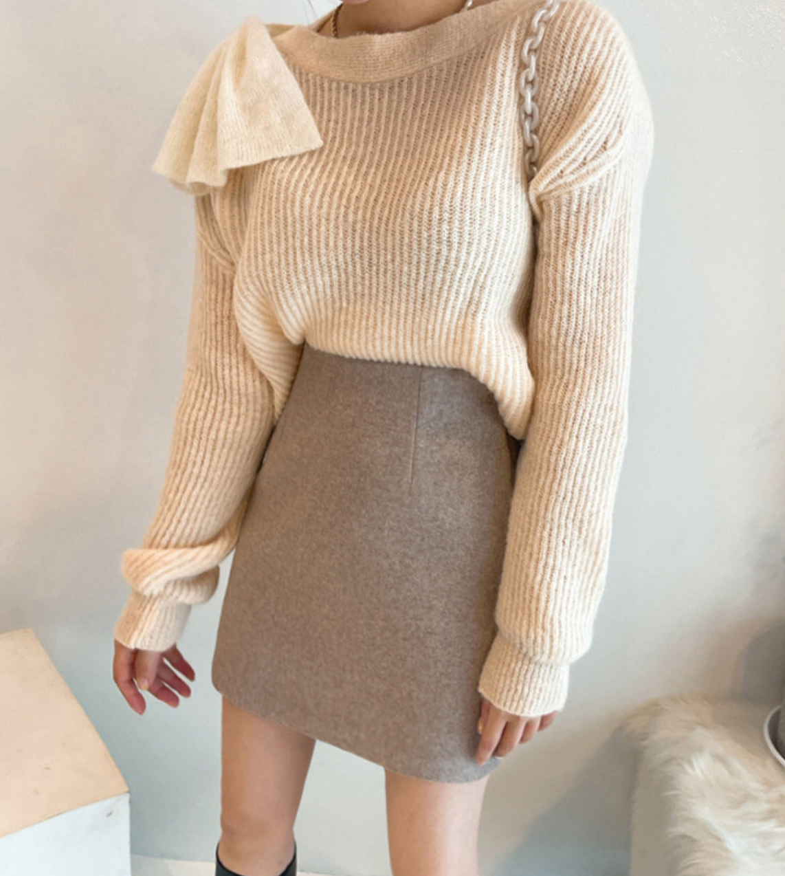 ウールミニタイトスカート