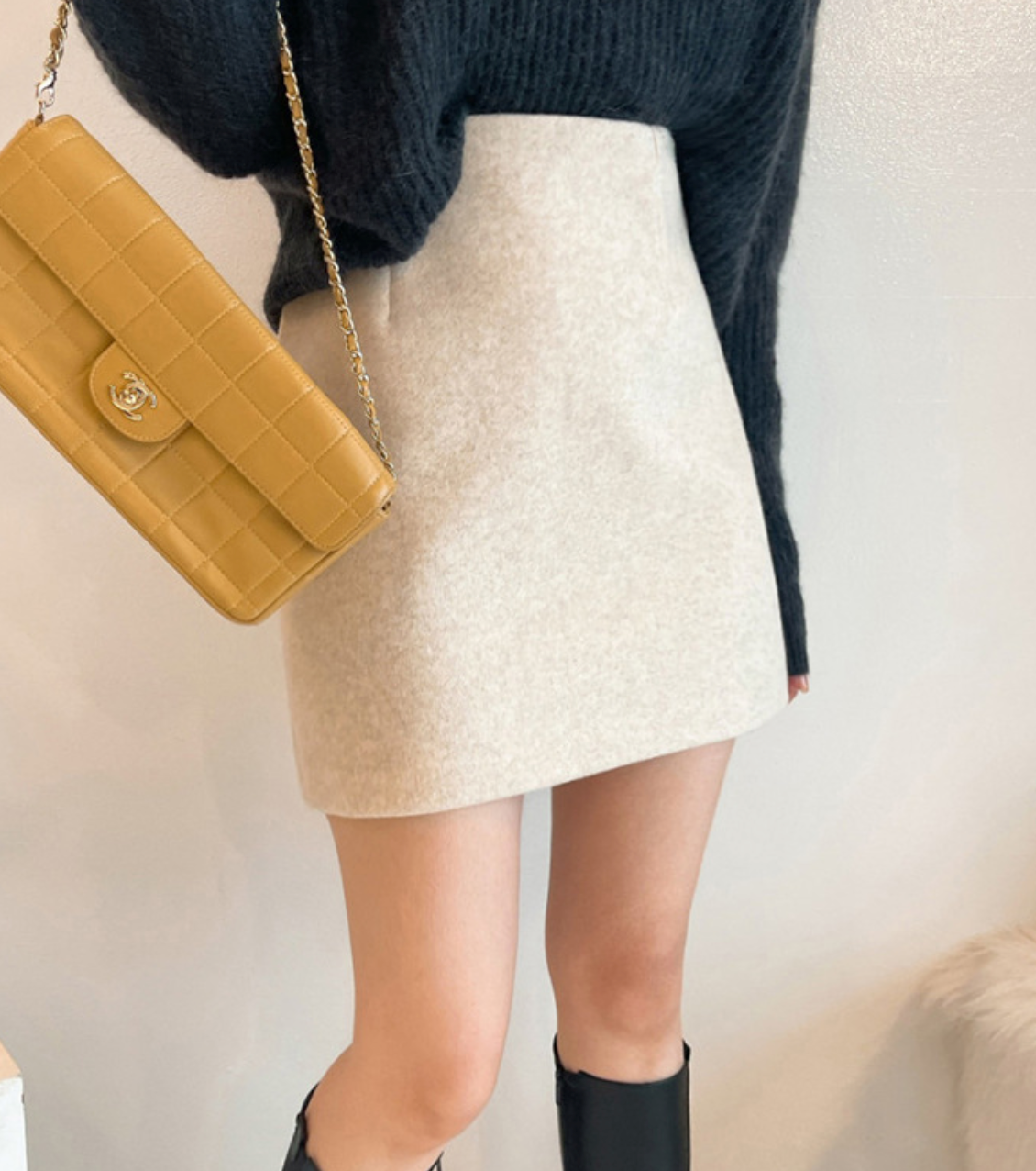 ウールミニタイトスカート