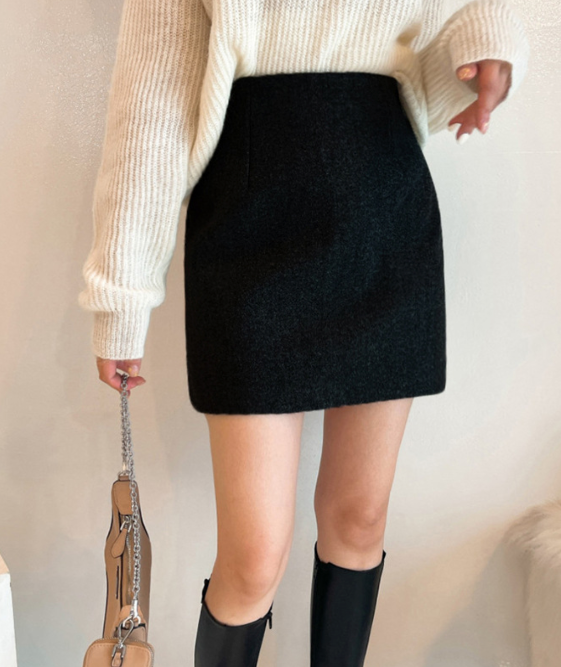 ウールミニタイトスカート
