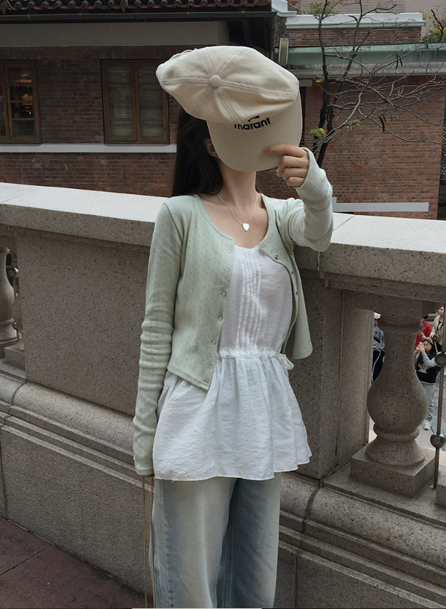 ドロストギャザーキャミトップ