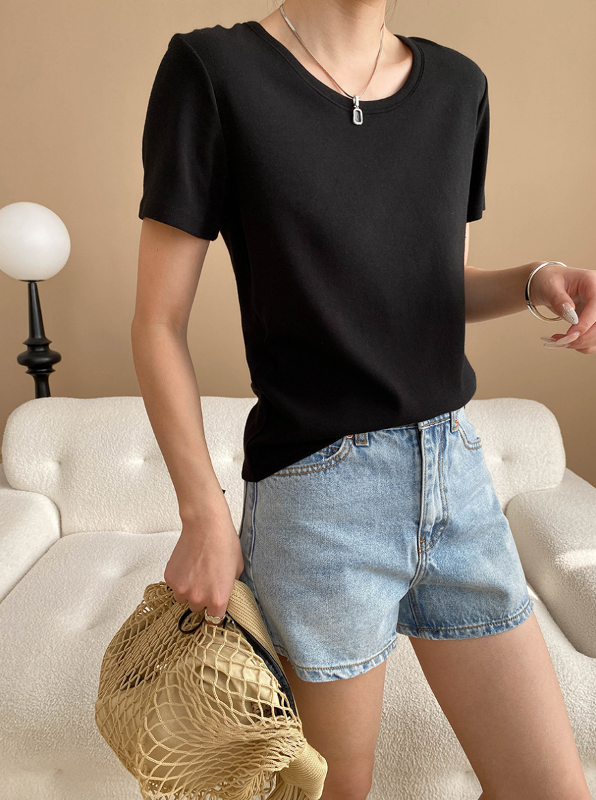 クルーネックベーシックT