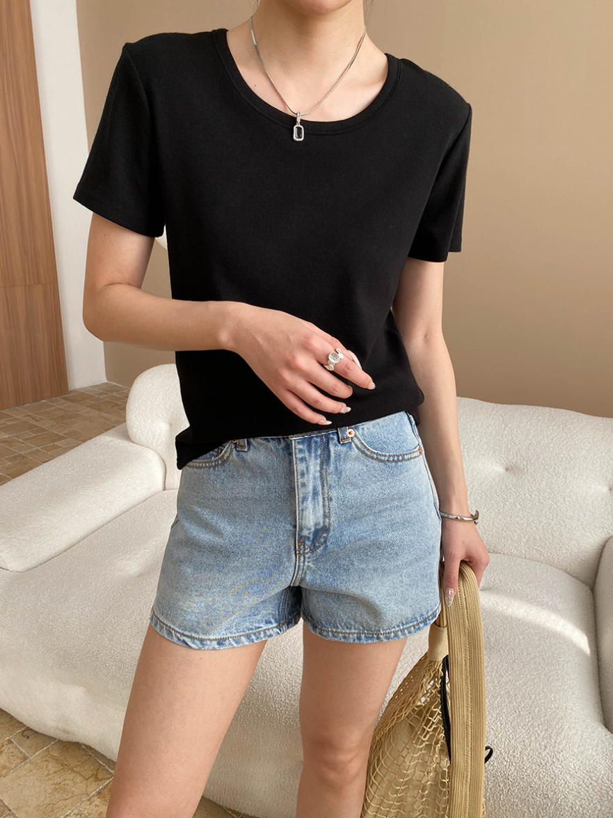 クルーネックベーシックT