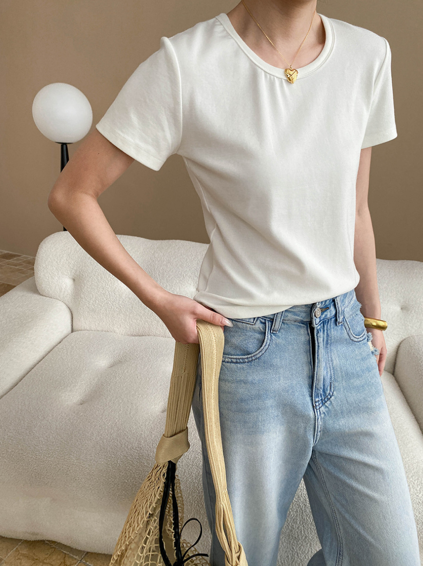 クルーネックベーシックT