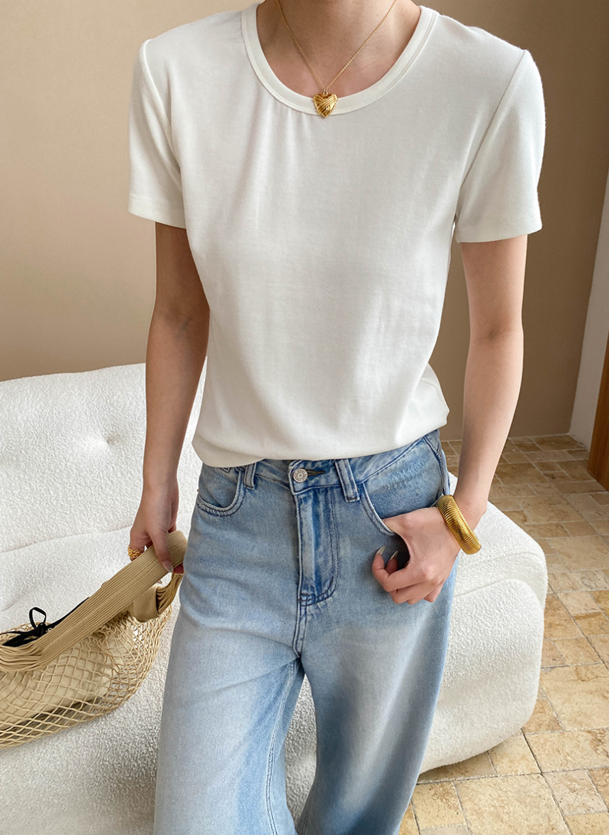 クルーネックベーシックT