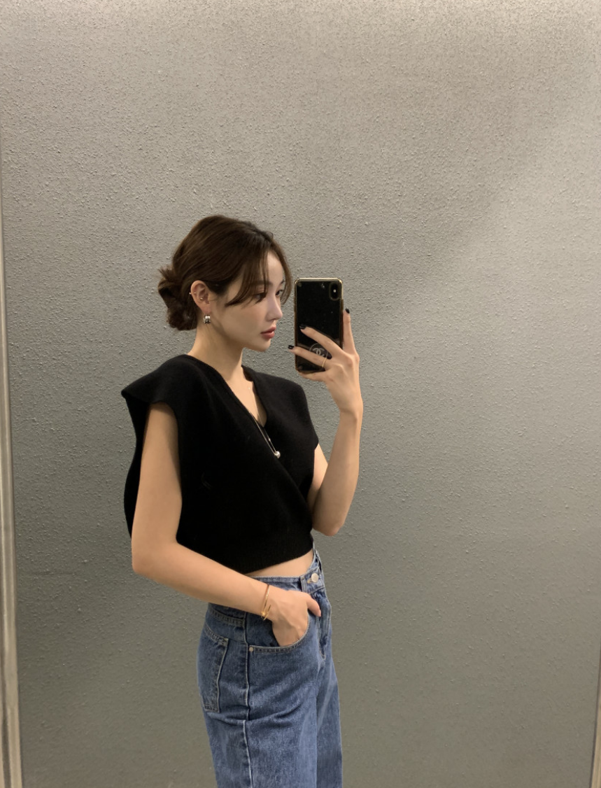 週末限定2BUY10%OFF|《グレー新色追加》【即納】Vネックニットベスト