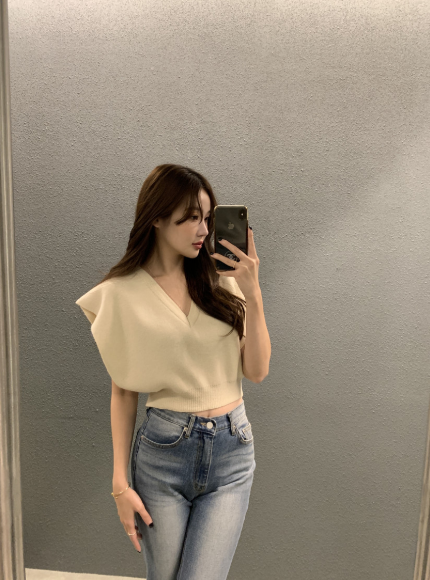 週末限定2BUY10%OFF|《グレー新色追加》【即納】Vネックニットベスト