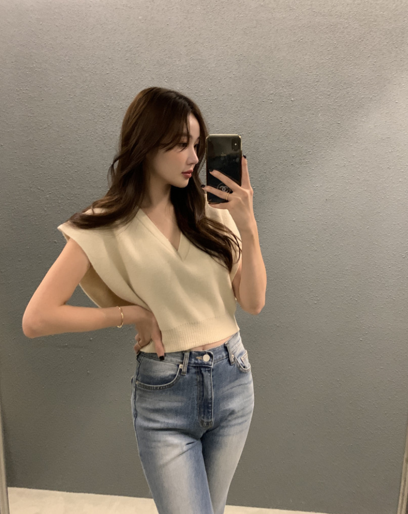 週末限定2BUY10%OFF|《グレー新色追加》【即納】Vネックニットベスト