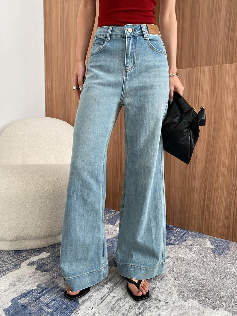 ハイウエストワイドデニムパンツ