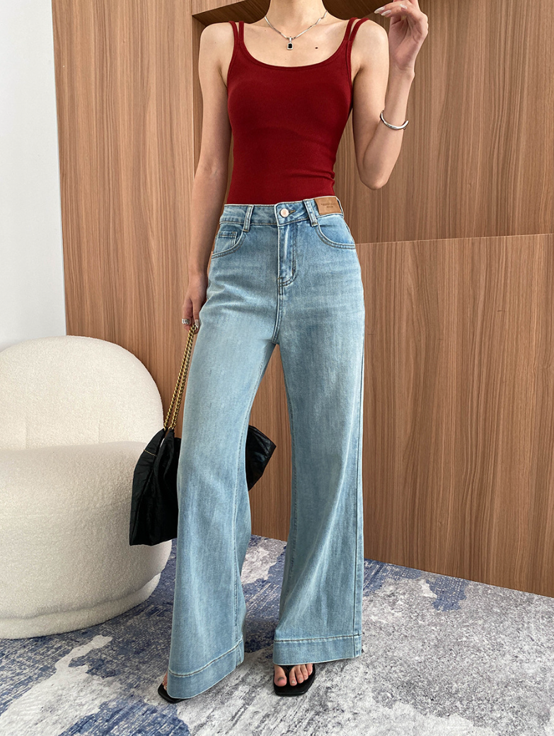 ハイウエストワイドデニムパンツ