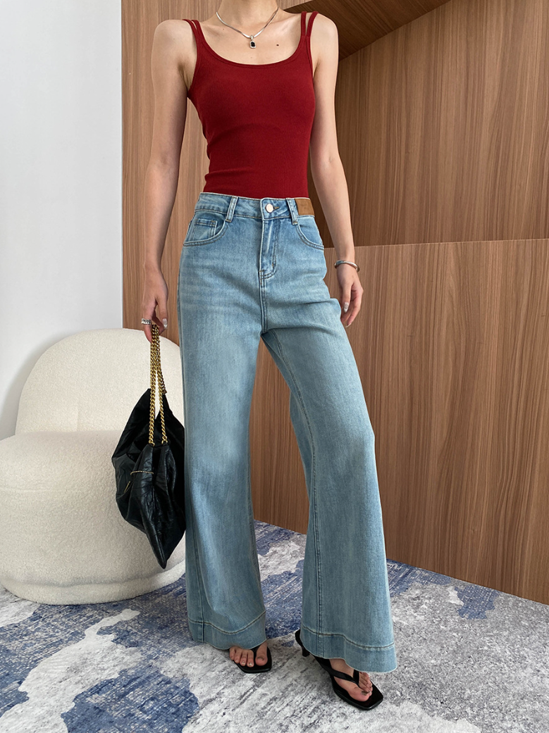 ハイウエストワイドデニムパンツ