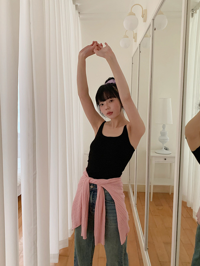 クロスストラップバックデザインキャミ