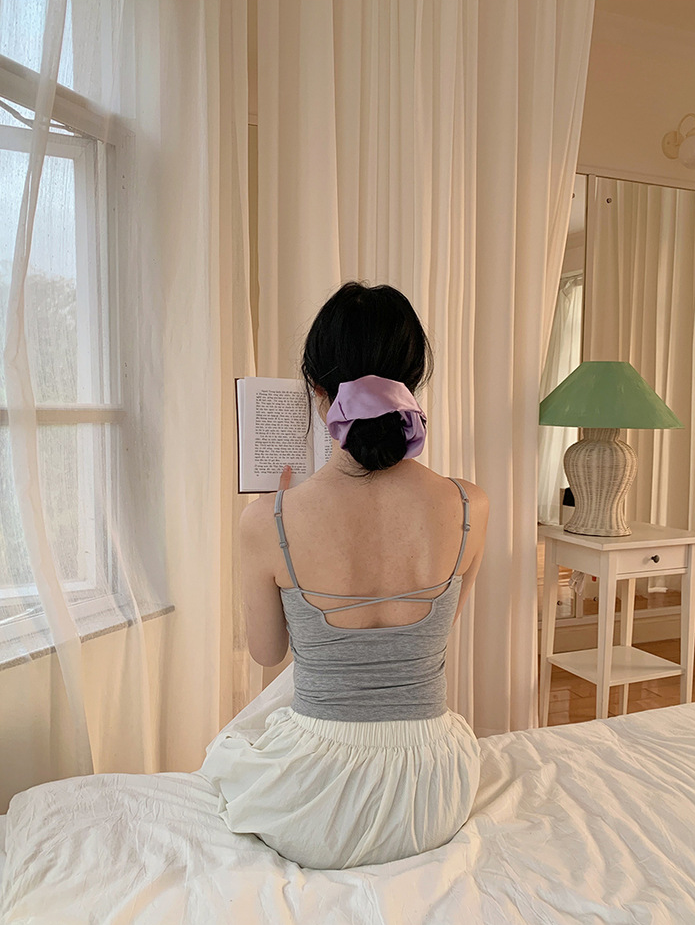 クロスストラップバックデザインキャミ