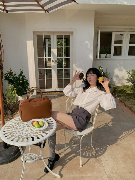 センタープレスハイウエストショートパンツ