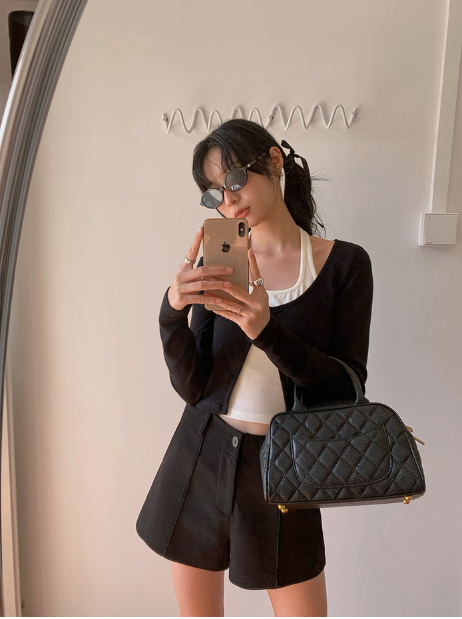 センタープレスハイウエストショートパンツ