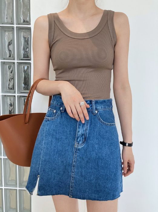 ワイドリブタンクトップ