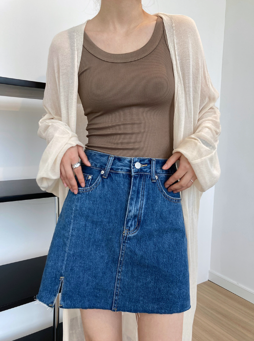 ワイドリブタンクトップ