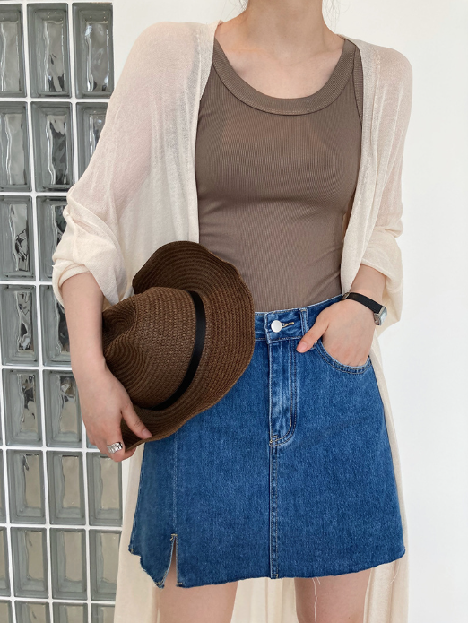 ワイドリブタンクトップ