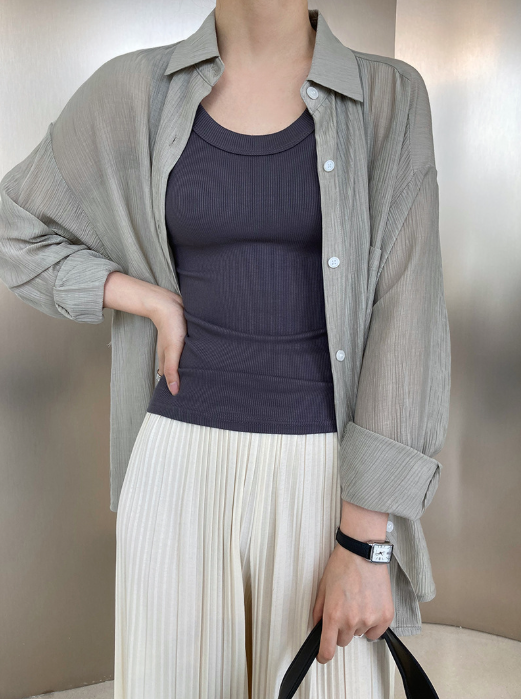 ワイドリブタンクトップ