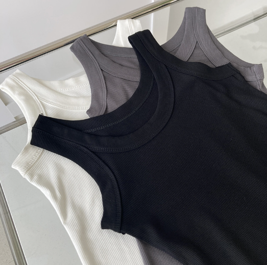 ワイドリブタンクトップ