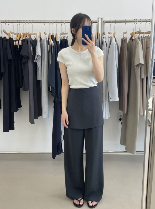 ラップデザインワイドパンツ