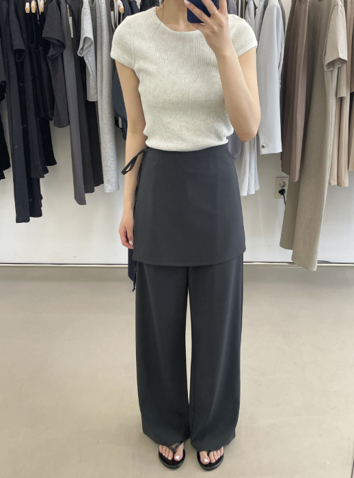 ラップデザインワイドパンツ