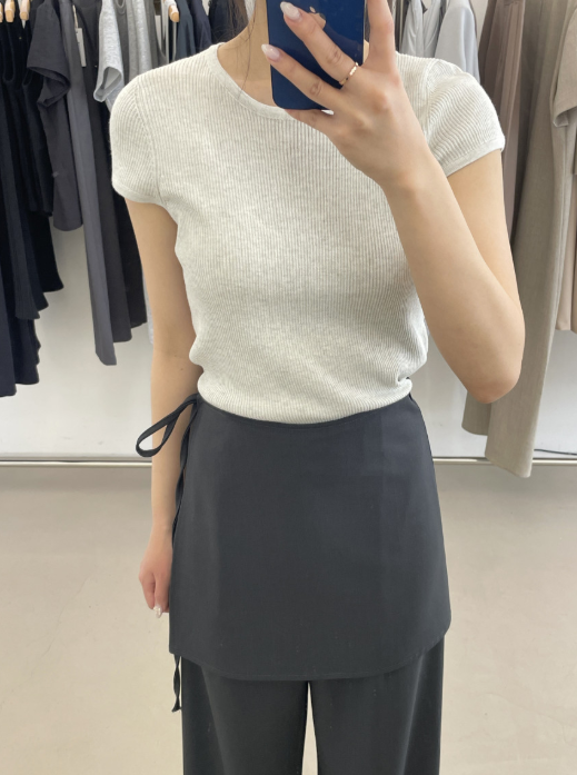 ラップデザインワイドパンツ