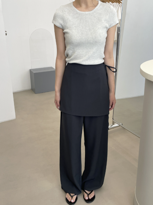 ラップデザインワイドパンツ