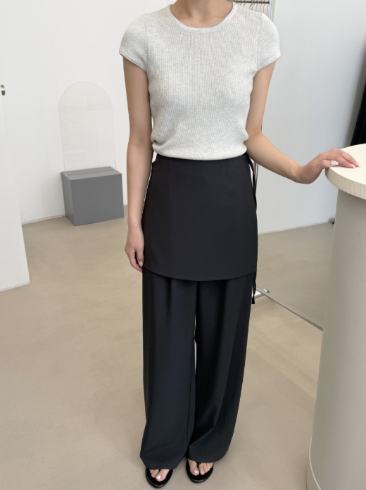 ラップデザインワイドパンツ