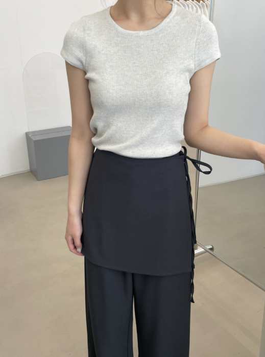 ラップデザインワイドパンツ