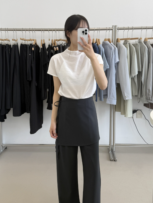 ラップデザインワイドパンツ