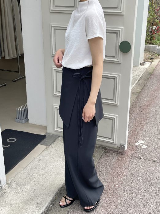 ラップデザインワイドパンツ