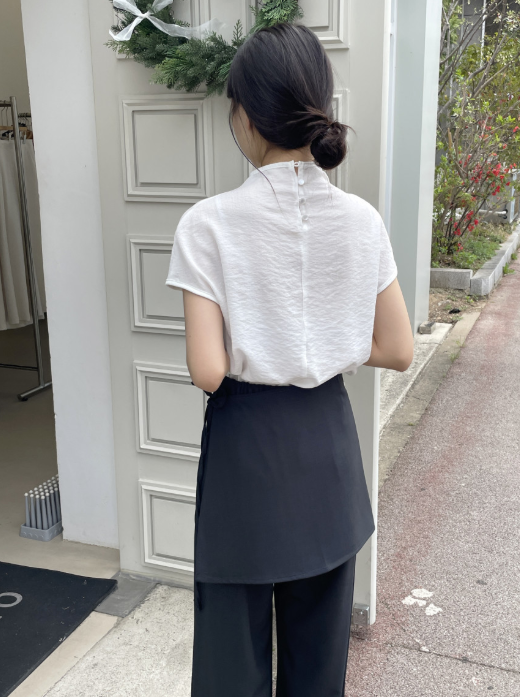 ラップデザインワイドパンツ