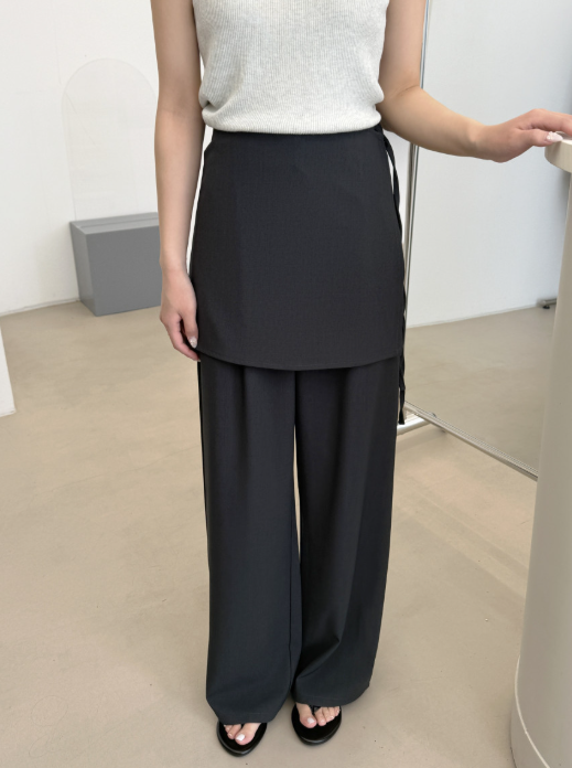 ラップデザインワイドパンツ