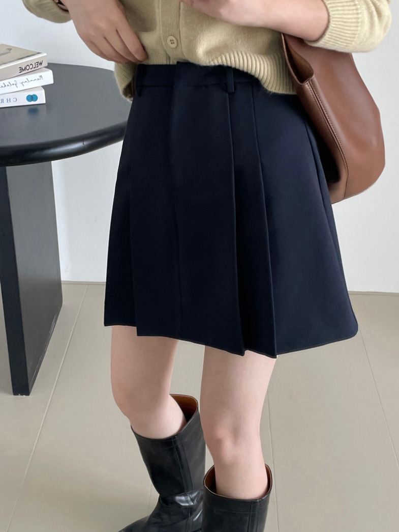 ハイウエストプリーツミニスカート