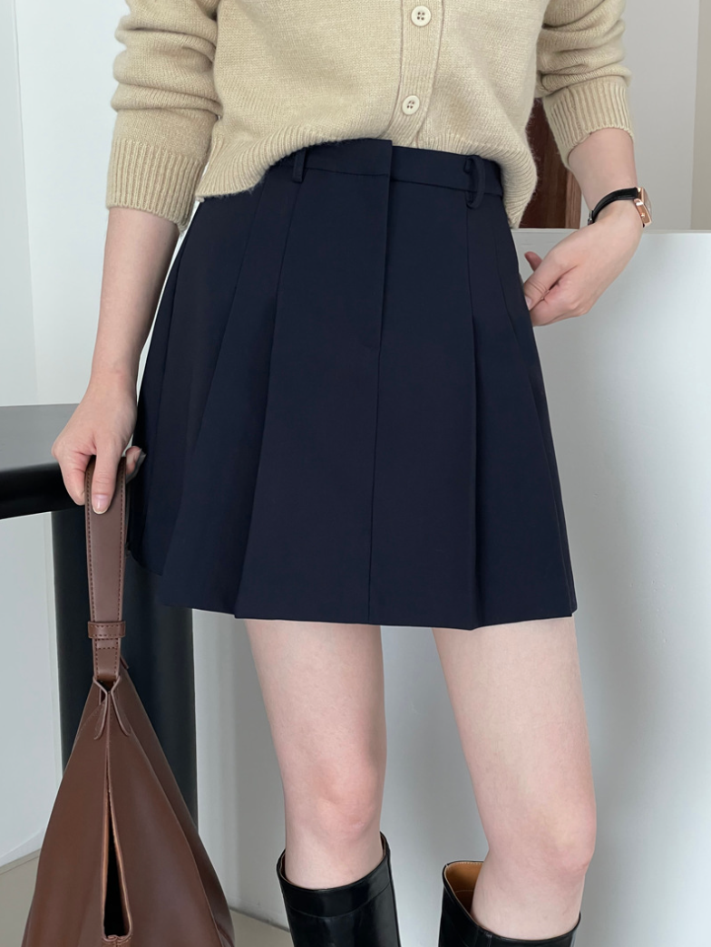 ハイウエストプリーツミニスカート